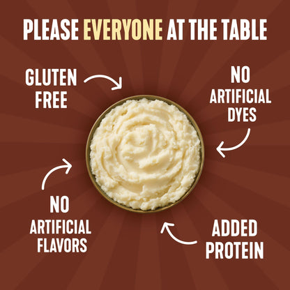 Idahoan Loaded Baked +Protein Mashed Potatoes, Naturally Gluten-Free, 100% Real Idaho Potatoes, 4 servings per bag, 4.6 ounce (Pack of 10)