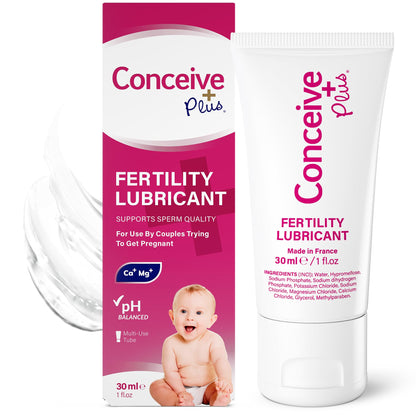 Conceive Plus Fertility Lubricant Travel Size - Sperm-Safe, PH Balanced Personal Lubricant for TTC Couples - Enhances Vaginal Health and Supports Fertility - 1 Fl Oz