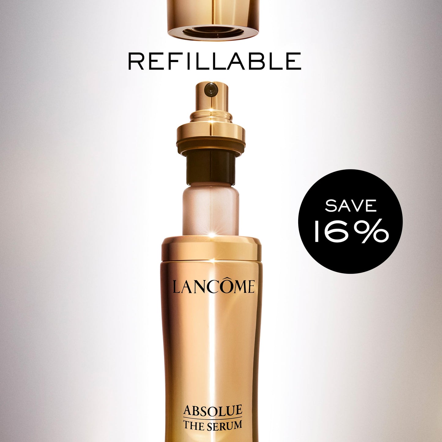 Lancôme Absolue The Serum – Skin Surface Cell Renewing Serum for Smoother, Plumper, Glowing Skin, Refillable 1.0 fl. oz.