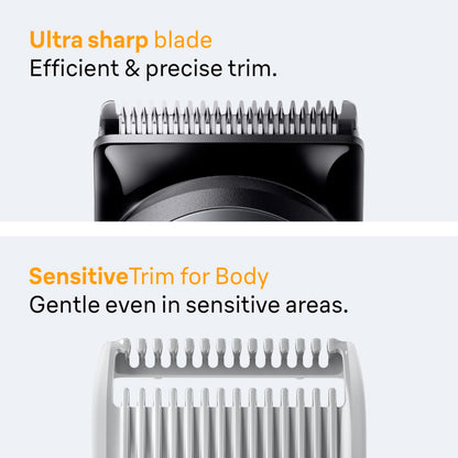 Braun Series 5 All-in-One Beard & Body Grooming Kit for Men, Cordless Trimmer, Hair Clippers & Shaver for Face, Hair & Body with Smooth Shave Head, AIO 5510