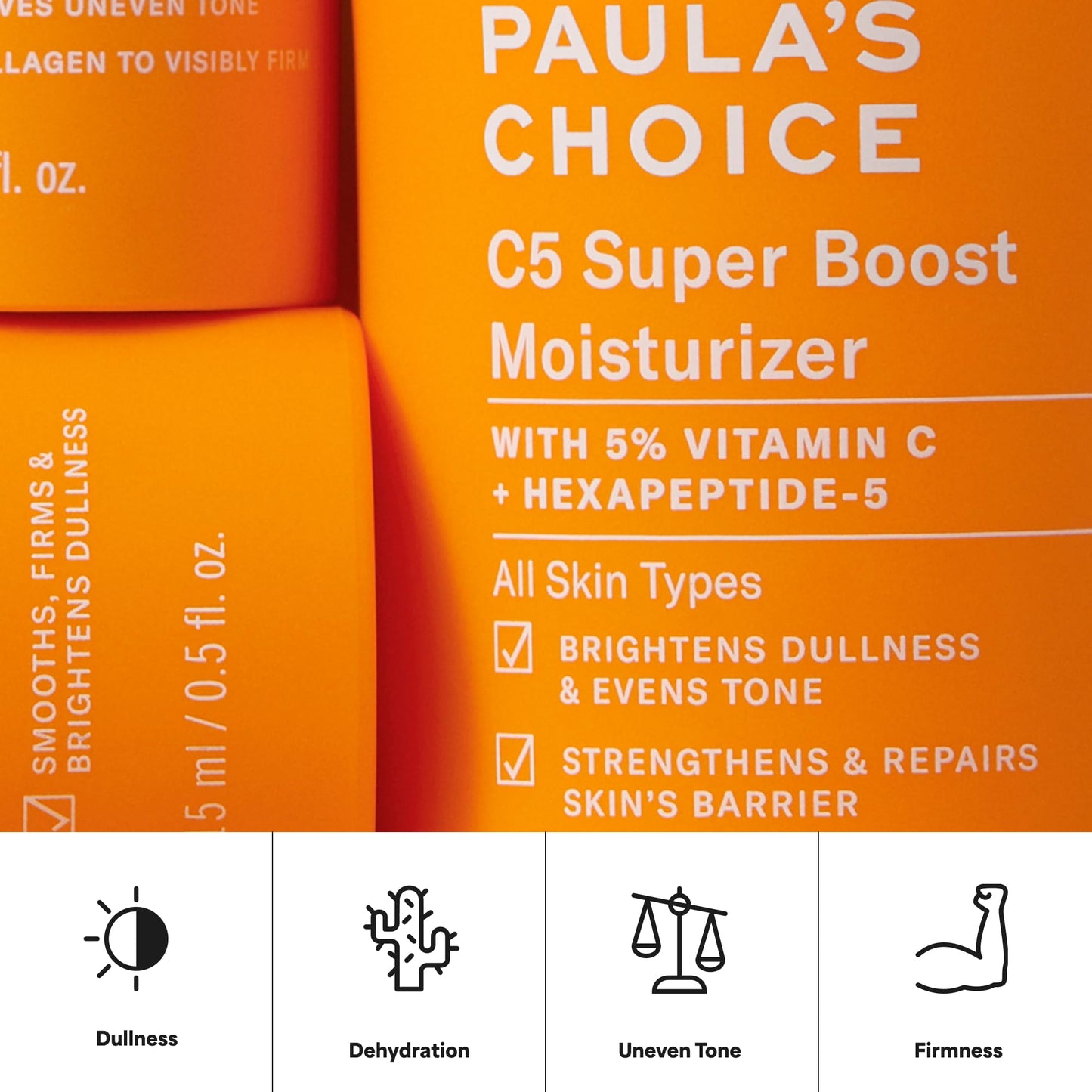 Paula's Choice C5 Super Boost Face Moisturizer with 5% Vitamin C & Squalane, Daily Face Lotion for Discoloration, Uneven Tone, Fine Lines & Breakout-Prone Skin, Fragrance-Free