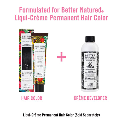 Better Natured 20 Volume Gentle Creme Hair Developer | For Professional Salon Coloring | Lightening & Gray Coverage | Long Lasting Color | 4 Fl Oz