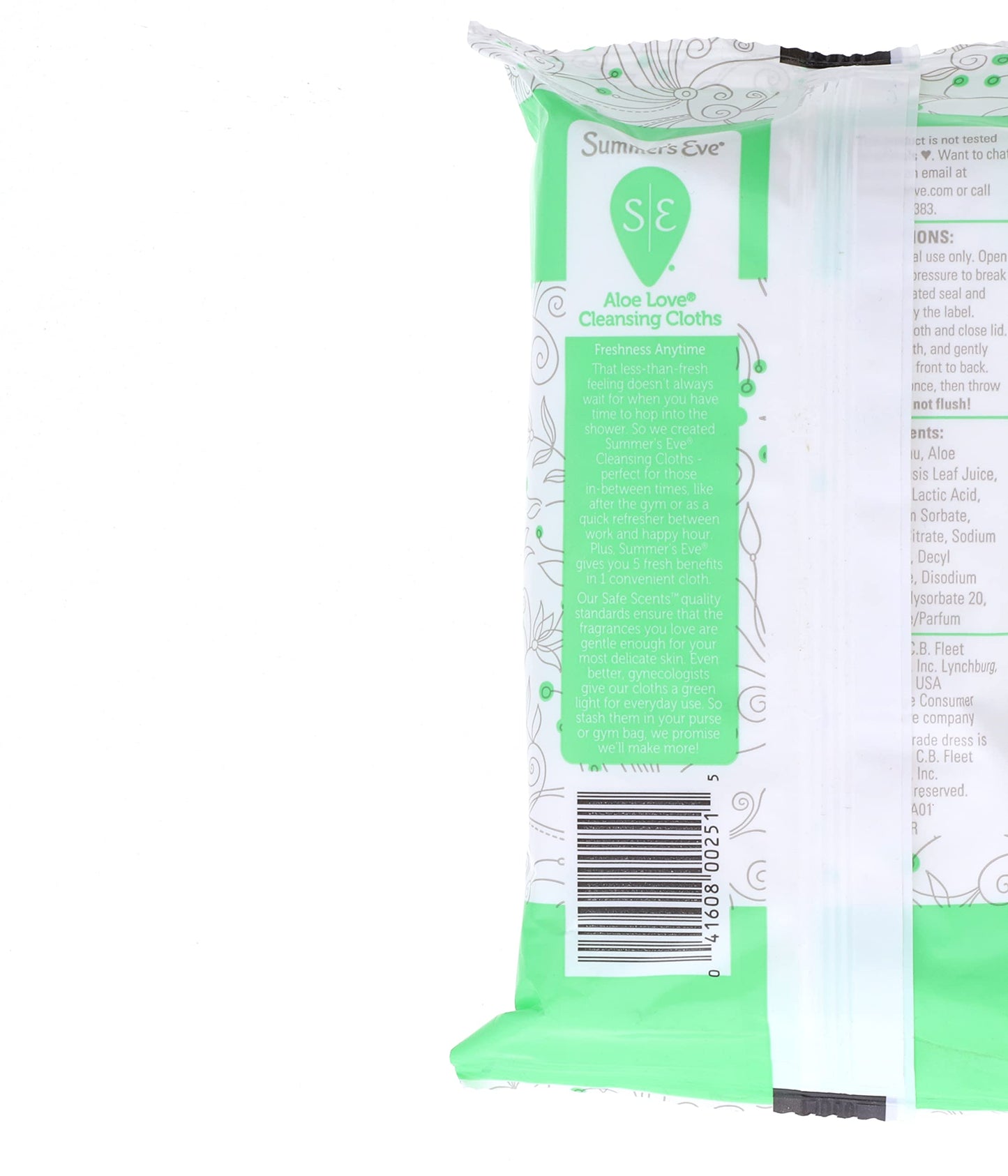 Summer's Eve Cleansing Cloths, Aloe Love, 32 ea - 2pc