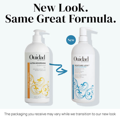 Ouidad Moisture Lock Ultra Nourishing Cleansing Oil Shampoo for Curly Hair – Gently Cleanses, Moisturizes and Rehydrates Dry, Damaged Curls and Scalp, Sulfate-Free, For All Curl Types