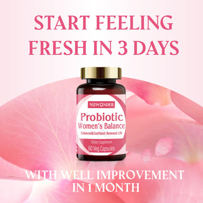 Prebiotics and Probiotics for Women – Vaginal Probiotics Blend, Natural Prebiotics, Herbal Support, Promote Feminine Health & Intimate Balance, Eliminate Vaginal Odors & pH Balance, 60 Capsules.