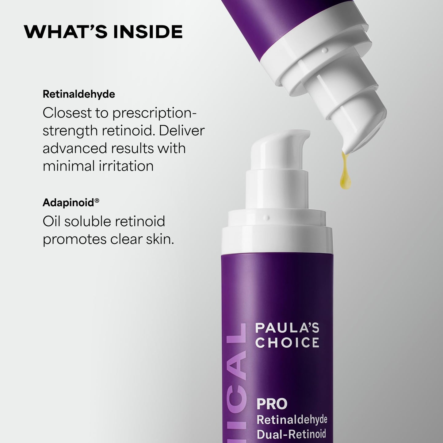 Paula’s Choice Pro Retinaldehyde Dual-Retinoid Face Serum Advanced Treatment, High Potency Anti-Aging Serum for Face, Breakout-Prone Skin, Radiance & Rough, Bumpy Texture, Fragrance-Free