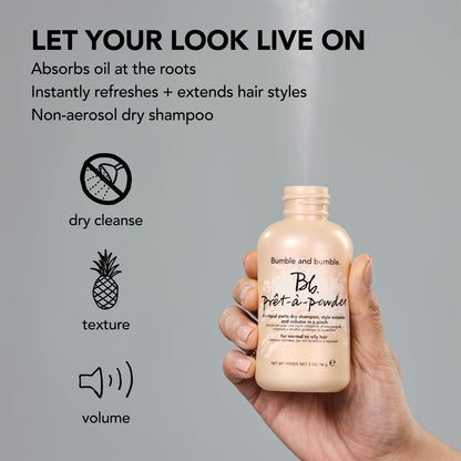 Bumble and bumble. Prêt-à-powder Dry Shampoo Powder | Adds Volume, Texture + Absorbs Oil | Non-Aerosol | For All Wavy + Straight Hair Types