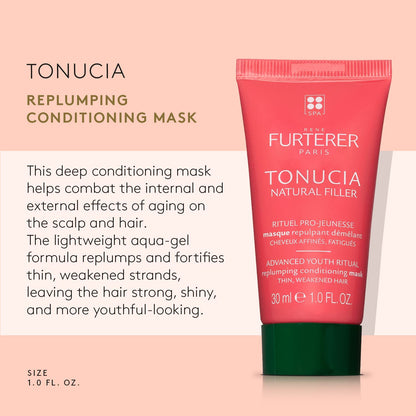 Rene Furterer TONUCIA Replumping Conditioning Mask - For Thin, Weakened Hair Due to Aging - Redensify & Revitalize - Silicone-Free