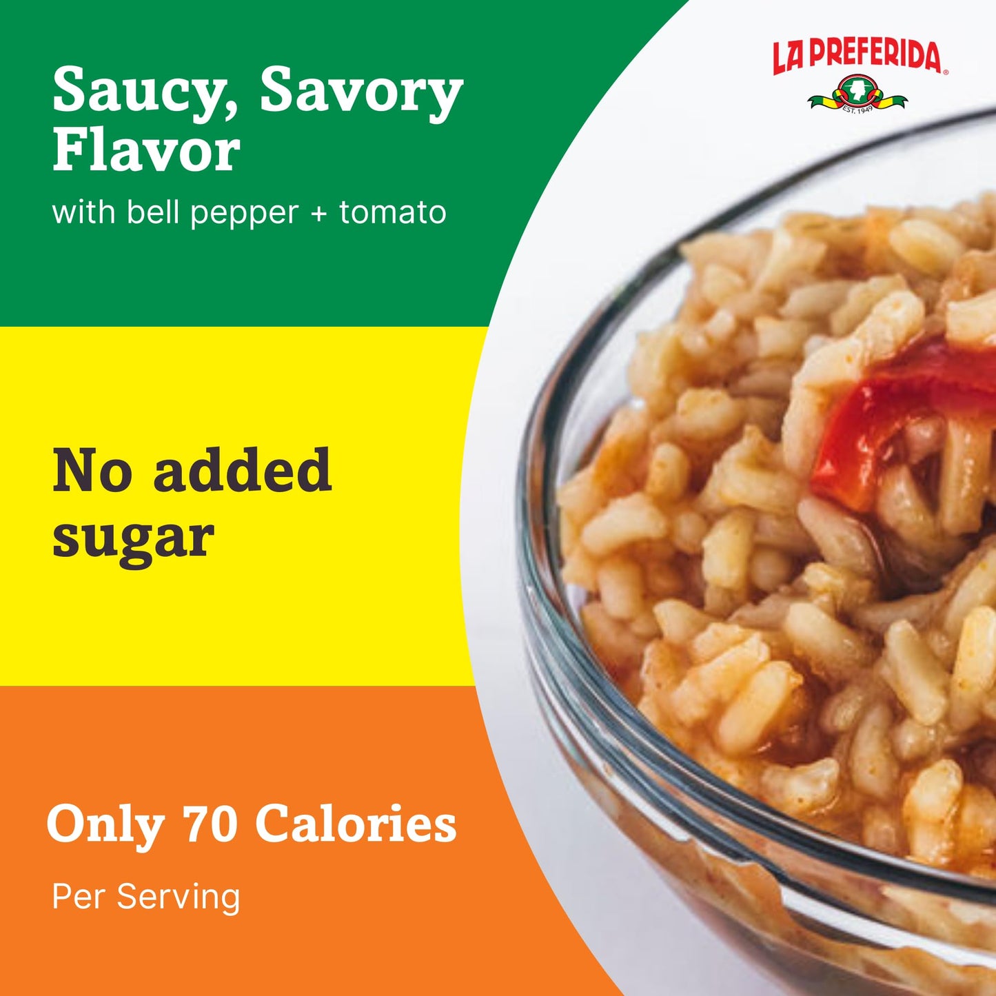La Preferida Canned Spanish Rice (Bold Flavor from Bell Pepper, Onion & Tomato) No Artificial Colors or Preservatives. Easy Mexican Side Dish, Ready in Minutes, 15oz. (Pack of 12)