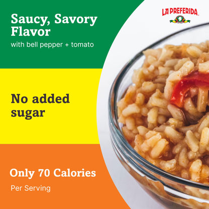 La Preferida Canned Spanish Rice (Bold Flavor from Bell Pepper, Onion & Tomato) No Artificial Colors or Preservatives. Easy Mexican Side Dish, Ready in Minutes, 15oz. (Pack of 12)