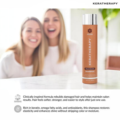 KERATHERAPY Keratin Infused KeratinFIXX Repair Shampoo, Repair Shampoo for Dry, Damaged or Frizzy Hair with Caviar Extract, Clear, 10.14 Fl Oz (Pack of 1) (Look May Vary)