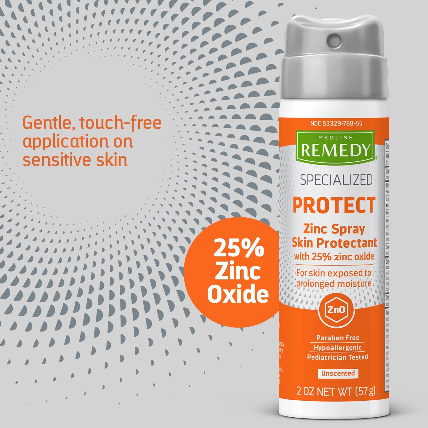Medline Remedy Specialized Zinc Spray Skin Protectant, 2 oz, Case of 30