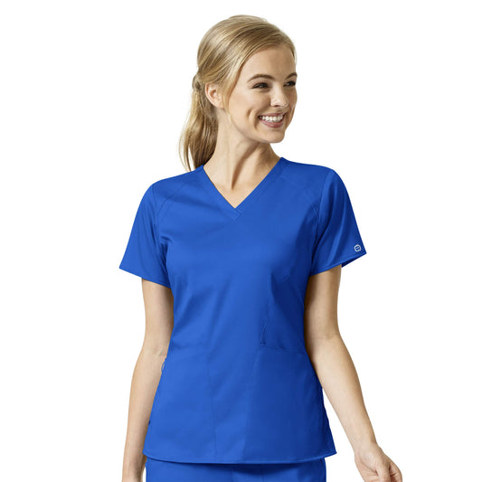 WonderWink womens Women's Four Pocket V-neck Top Medical Scrubs Shirt, Royal, 4X US