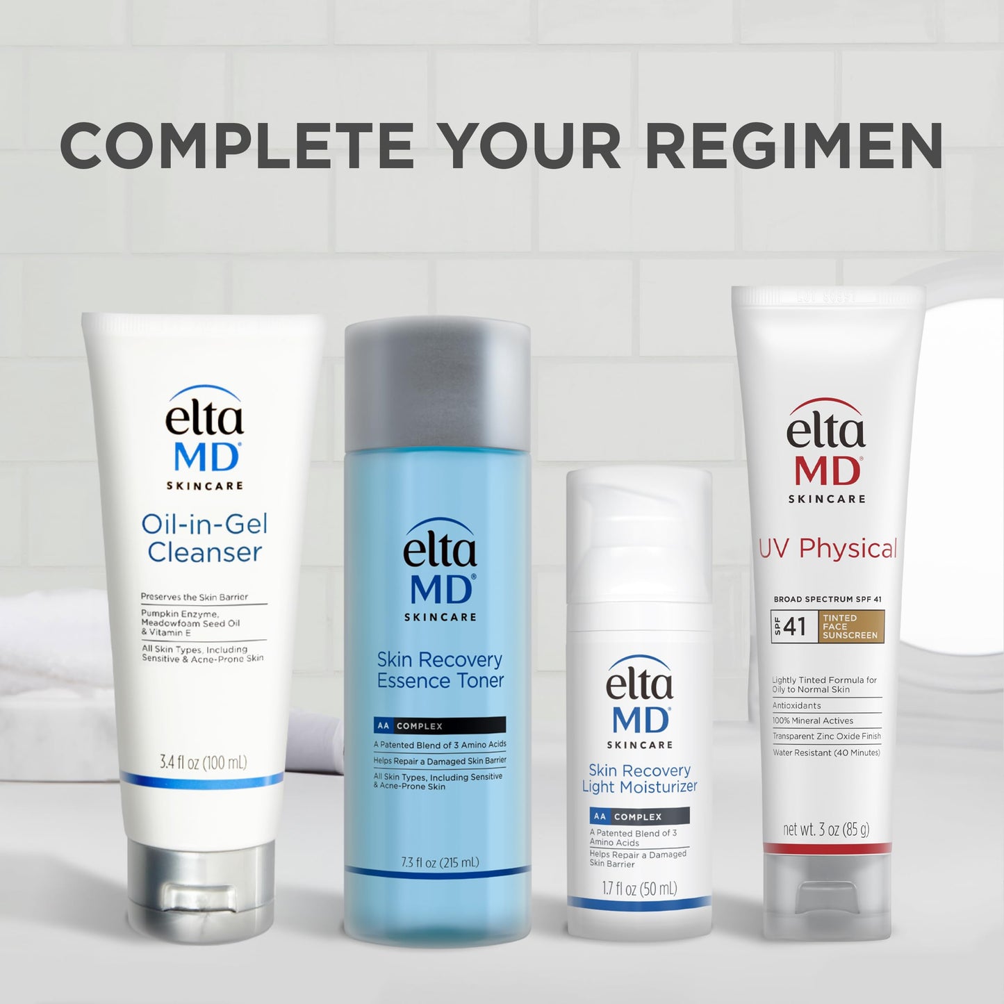 EltaMD UV Physical Tinted Sunscreen for Face, 100% Mineral Active Sunscreen