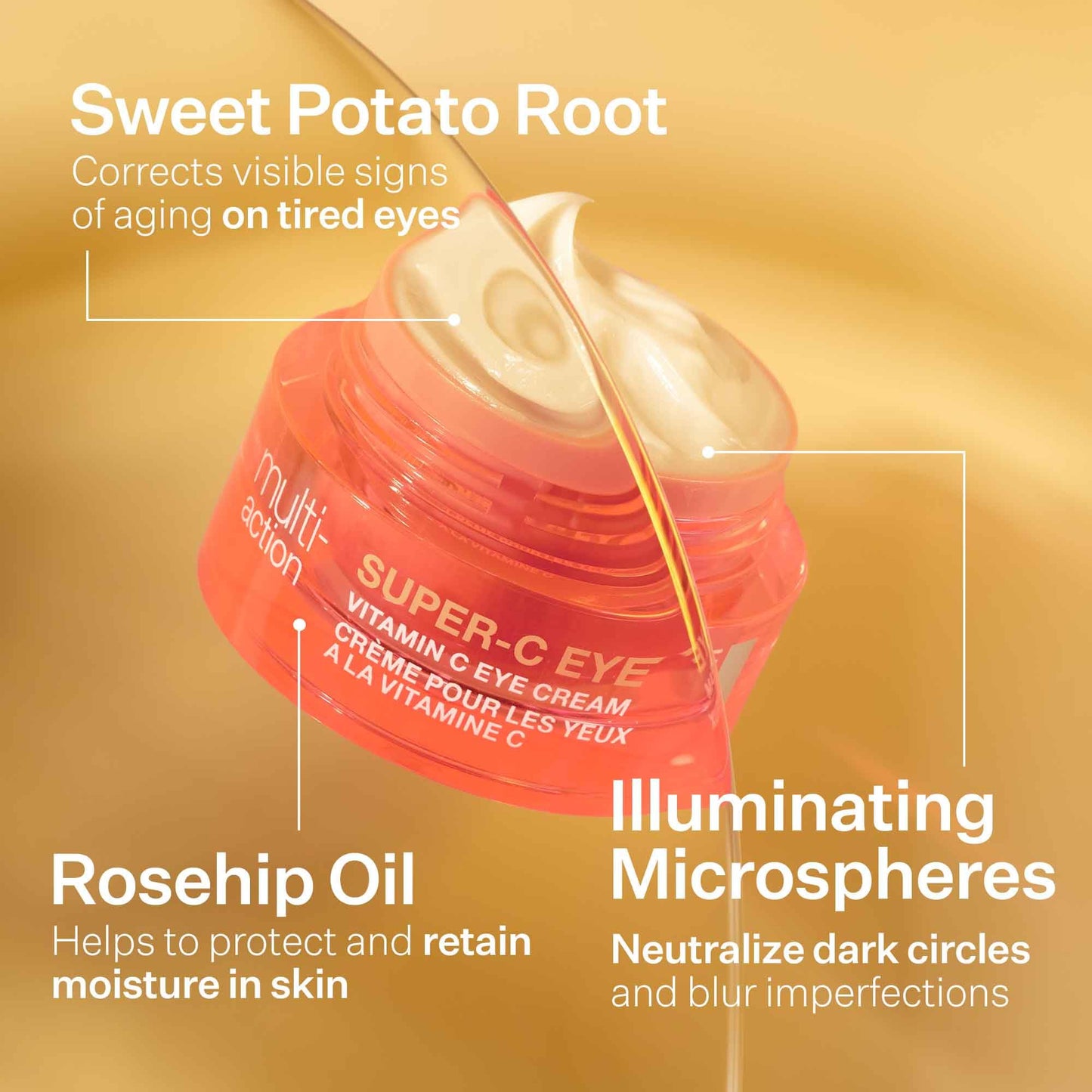 StriVectin Super-C Eye Vitamin C Eye Cream, Brightening and Firming, Boost Skin Dullness with Hyaluronic Acid