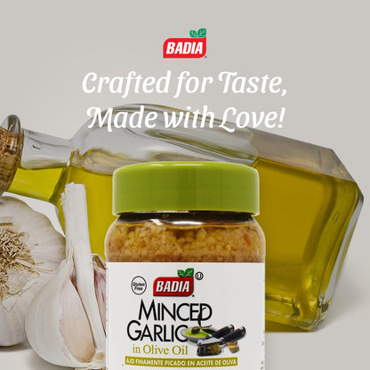 Badia Minced Garlic in Olive Oil, 8 Ounce (Pack of 12)