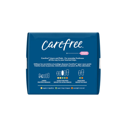 Carefree Ultra Thin Pads for Women, Super/Long Pads with Wings, 84ct (3 Packs of 28ct) | Carefree Feminine Care, Period Care & Postpartum | 84ct (3 Packs of 28ct)