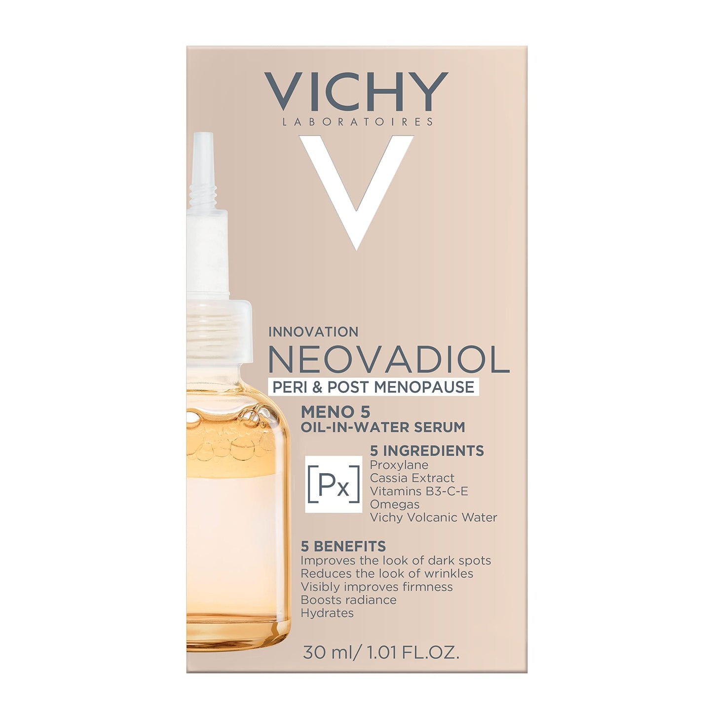 Vichy Neovadiol Serum for Peri and Post Menopause, Anti Aging Serum to Reduce Wrinkles and Dark Spots, Dermatologist Tested, 1.01 Fl. Oz
