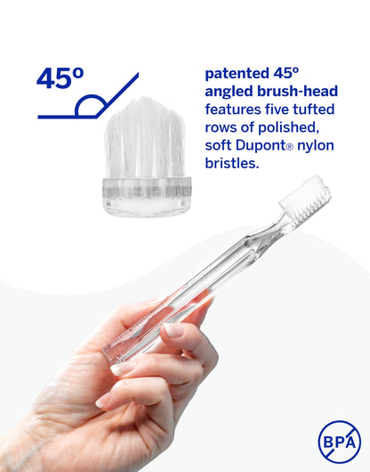 Supersmile New Generation Toothbrush w/Patented 45° Soft Nylon Bristles - Whitening Tooth Brush w/Ergonomic Handle Guarantees ADA Recommended Brushing Angle for Adults & Children