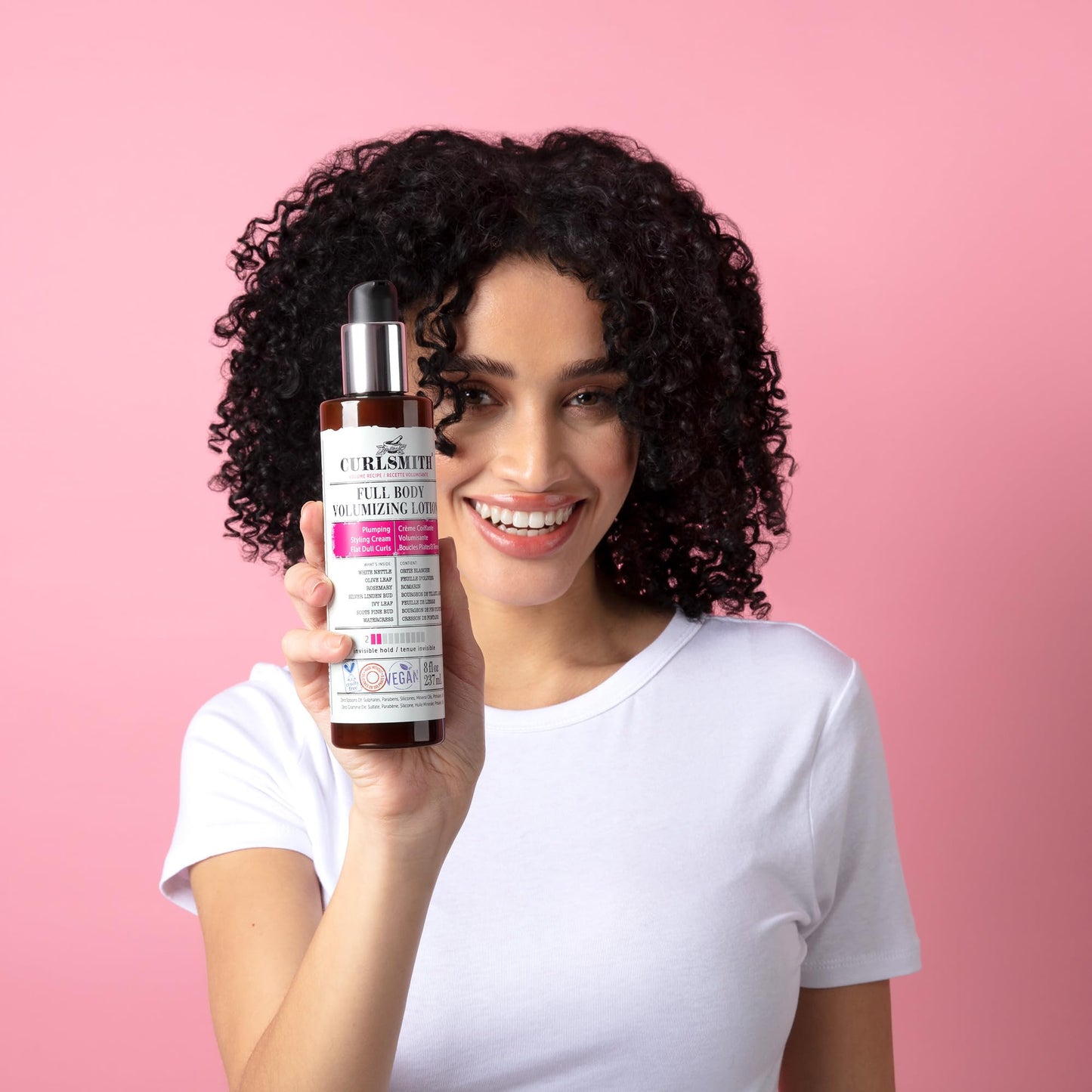 CURLSMITH - Full Body Volumizing Hair Lotion, Curl Definition, Instant Volume and Non-Sticky, for Wavy, Curly or Coily Hair, Vegan (237ml/8fl oz)