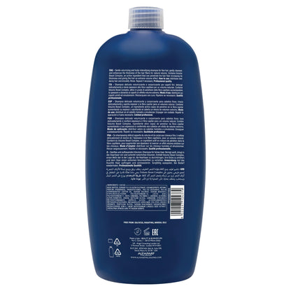Alfaparf Milano Semi Di Lino Volume Shampoo For Fine Hair – Sulfate Free Volumizing Low Shampoo - Adds Intense Volume, Thickness and Body - Anti-Frizz - Professional Salon Quality