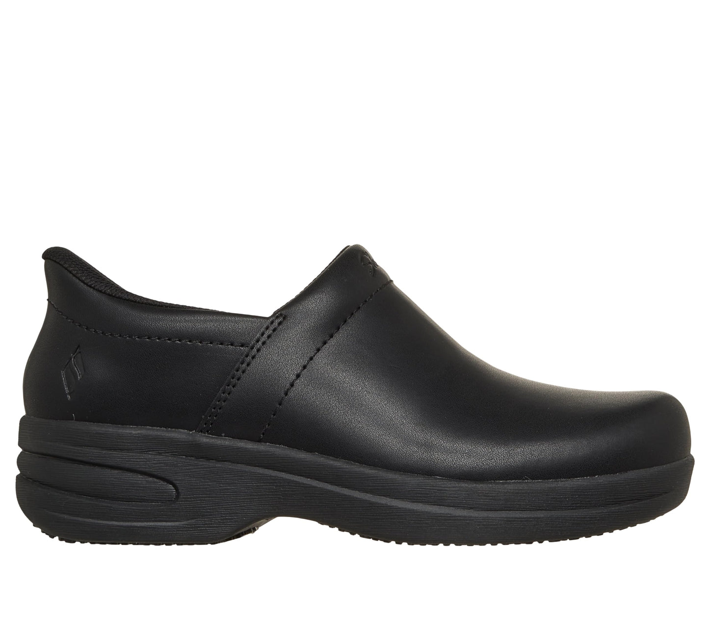 Skechers Womens Ardaya Sr Leather Work Clog with Hands Free Slip-ins Technology -