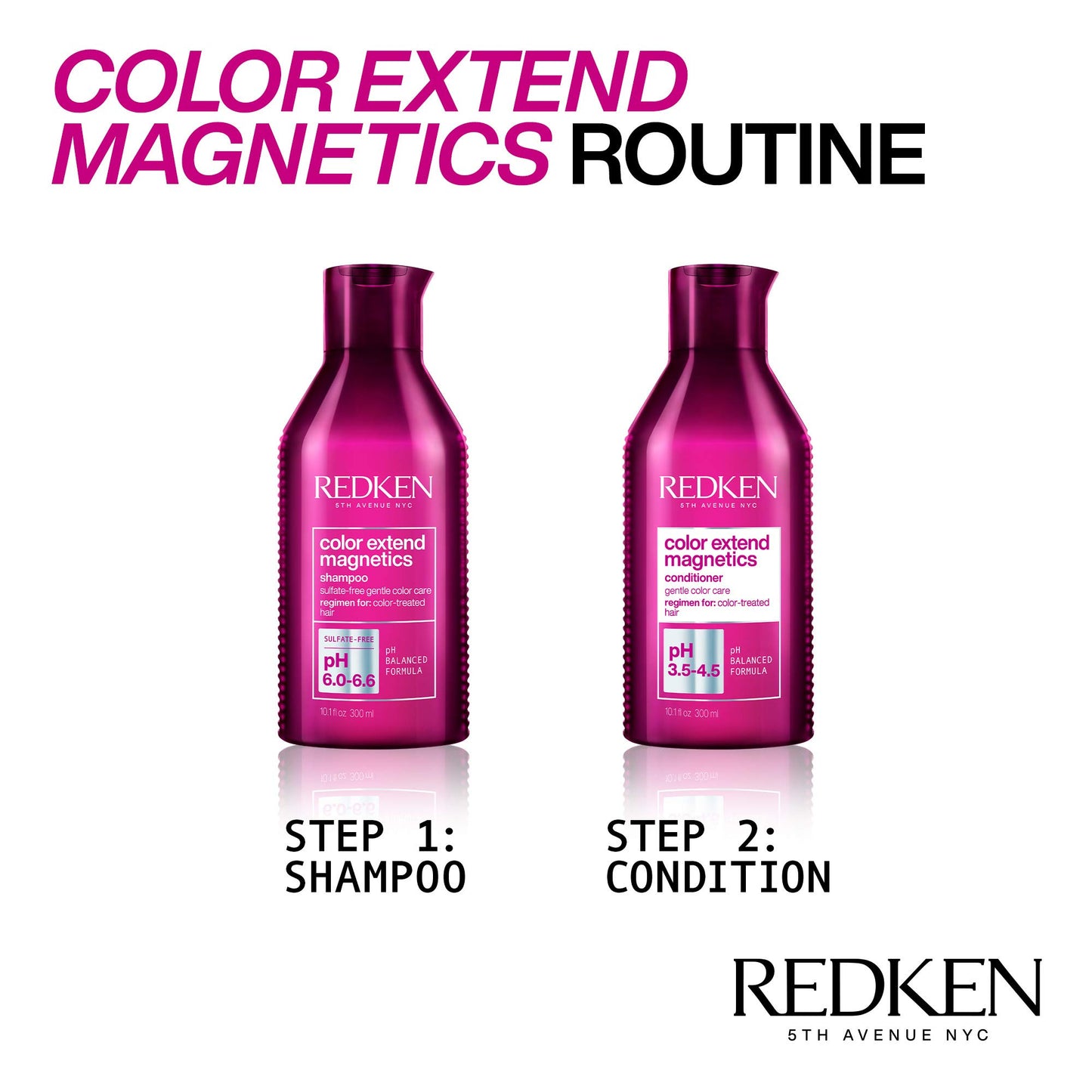 Redken Color Extend Magnetics Conditioner For Color-Treated Hair - Protects Vibrancy & Adds Shine With Amino Acids, Sulfate-Free