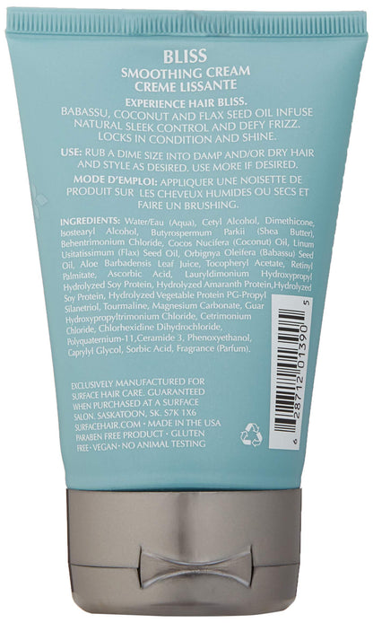 Surface Hair - Bliss Smoothing Cream - Natural Sleek Control, Smoothes & Shine - 4 fl oz
