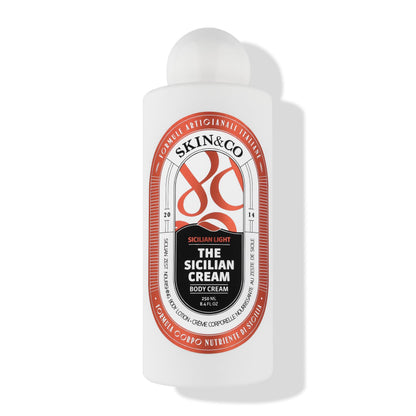 SKIN&CO Sicilian Light Body Lotion - All-Natural Hydrating & Nourishing Body Cream with Zesty Citrus Aroma for Women + Men, 8.4 FL OZ, Made in Italy