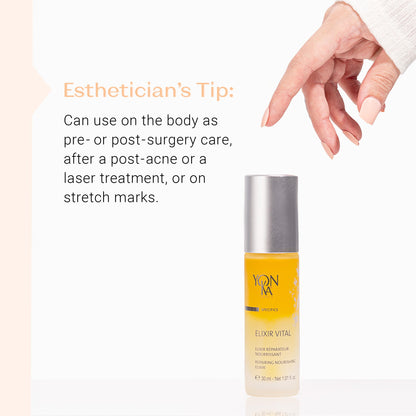 Yon-Ka Elixir Vital Concentrate | Revitalizing Anti-Aging Treatment to Moisturize and Remineralize Skin | Vitamin-Packed Anti-Wrinkle Serum | Paraben-Free | 1.01 fl oz