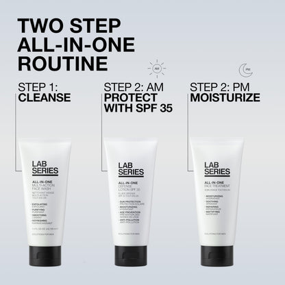 Lab Series Men's All-In-One Face Treatment - Face Moisturizer for Fine Lines & Wrinkles - Facial Lotion Skin Care for Men - With Hyaluronic Acid