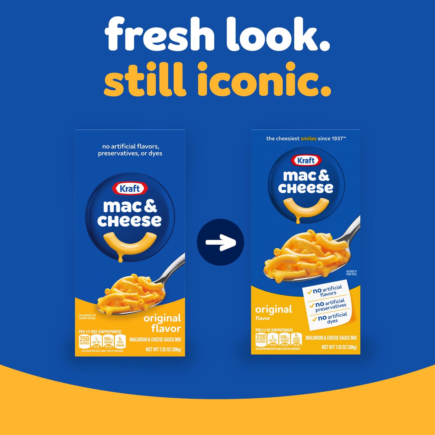 Kraft Mac and Cheese, 1 Box, for Easy Dinner or Dinner Sides, Original Flavor, No Artificial Flavors, Preservatives or Dyes, 7.25 oz