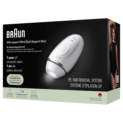 Braun IPL Mini, Silk·Expert Mini, IPL Hair Removal for Women and Men, Permanent Laser Hair Reduction At-Home, IPL1115