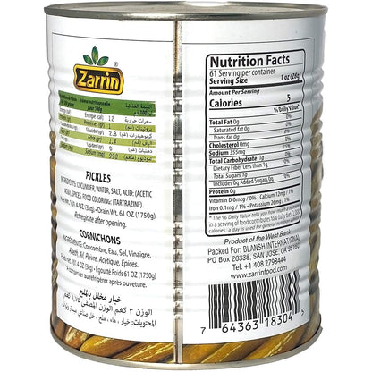 Zarrin - Pickled Cucumber Cornichons, 101.4 oz (3 KG)
