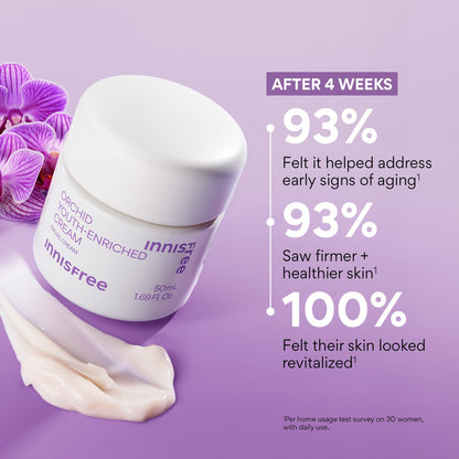 innisfree Orchid Youth-Enriched Cream, Korean Face Moisturizer for Firming, Hydration, and Youthful Skin