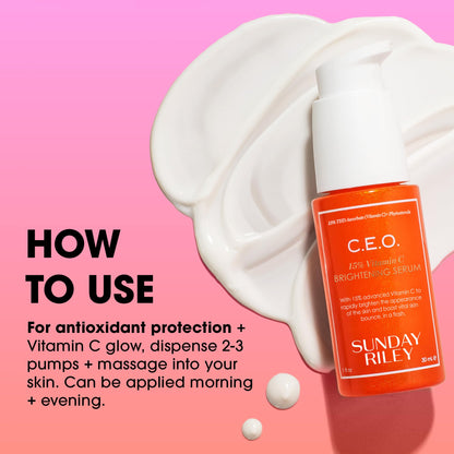 Sunday Riley Home + Away Brighten, Revitalize + Glow Set