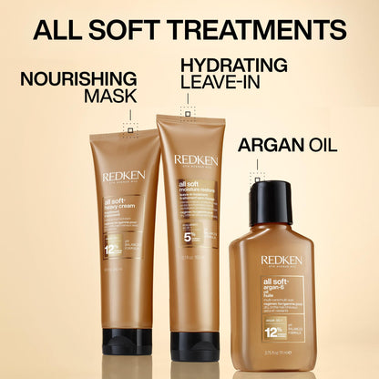 Redken All Soft Moisture Restore Leave-In Treatment For Dry, Brittle Hair - Hair Treatment For Humidity, Heat and Frizz Protection
