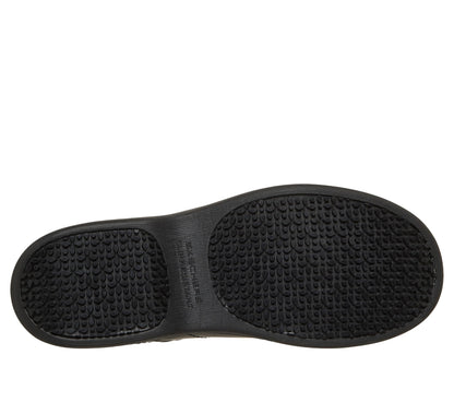 Skechers Womens Ardaya Sr Leather Work Clog with Hands Free Slip-ins Technology -
