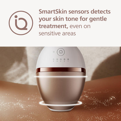 Philips Lumea 9000 Series IPL Hair Removal Device, Visible Permanent Laser Hair Reduction Done at Home, for Women & Men, SenseIQ Technology, 4 Attachments for Body, Face, Bikini & Underarms, BRI984/03