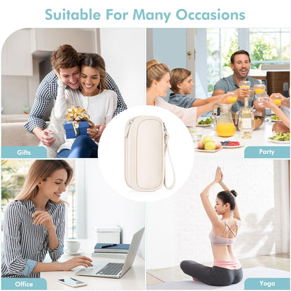 Tampon Holder for Purse, Portable period Bag with Handle,Travel Pads Tampons Pouch, Pu Leather Small Tampon Organizer Case for Feminine Products, Waterproof Period Bags for Women