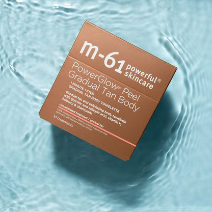 m-61 PowerGlow Peel Gradual Tan | Exfoliating Facial Peel, Build A Streak-Free Radiant Glow