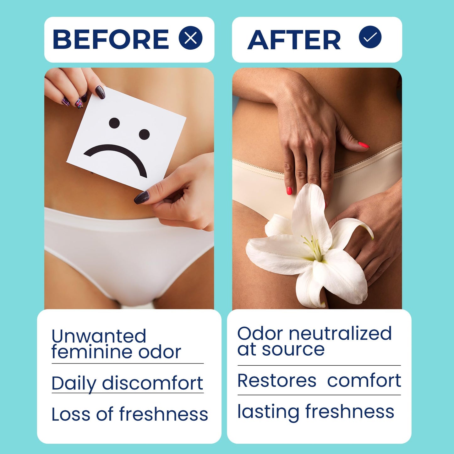 Terramed Just Think Comfort Vaginal Odor Eliminating Gel + Vaginal Probiotic Gummies – Dual Support for pH Balance, Odor Control, and Intimate Wellness