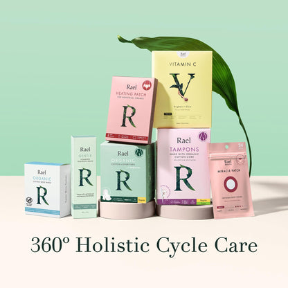 Rael Period Care Bundle - Organic Cotton Cover Petite Pads (28 Count) & Flushable Feminine Wipes (20 Count)