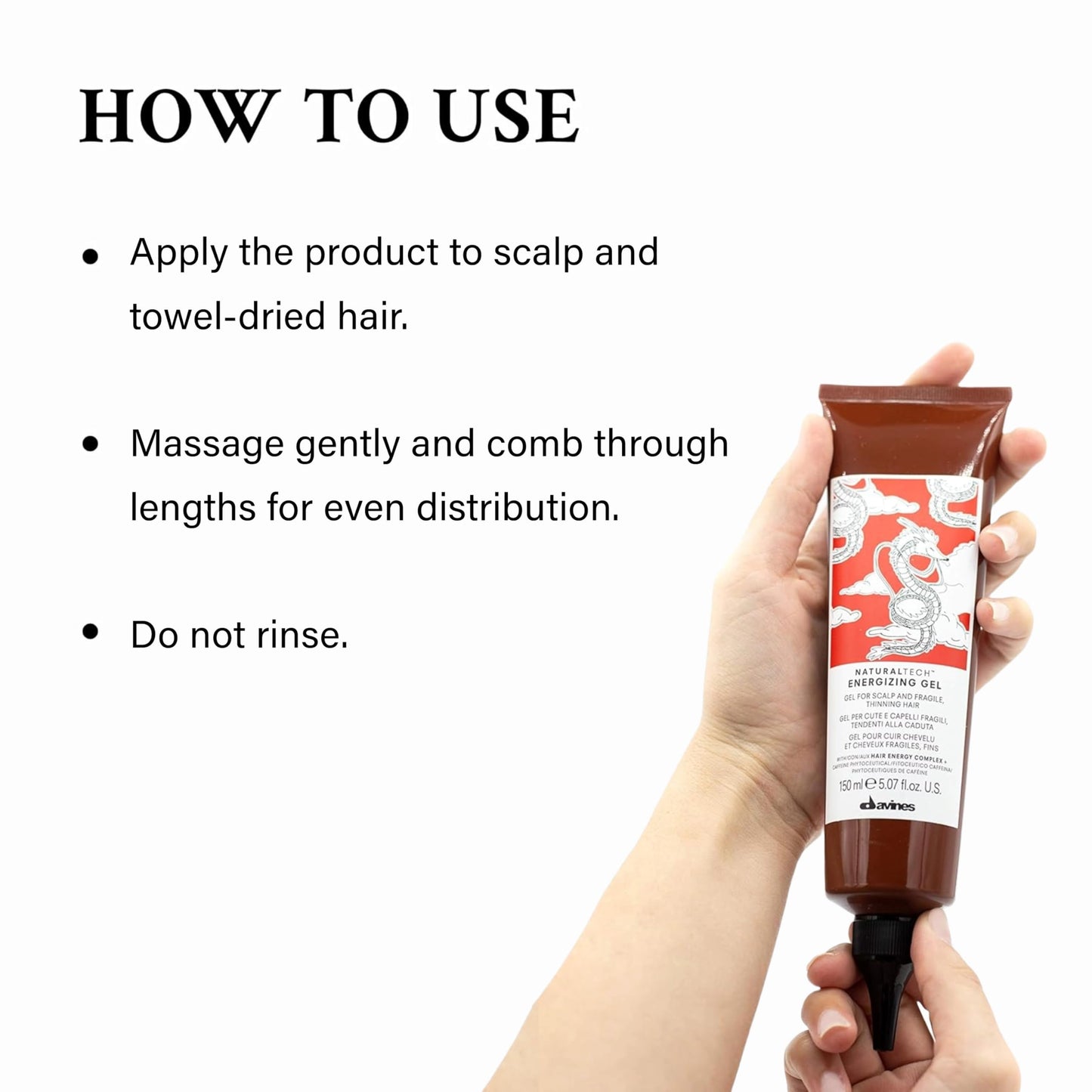 Davines Naturaltech Energizing Gel, Stimulating & Fortifying for Thinning Hair & Hair Loss - With Caffeine Phytoceuticals - Leave-In Treatment for Scalp & Fragile Hair, 5.07 Fl Oz