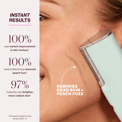 DERMAFLASH LUXE+ Sonic Dermaplaning Tool for Face Peach Fuzz Removal, Anti-Aging and Exfoliation