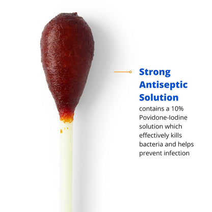 Medline Povidone-Iodine PVP Swabstick, Single Pack, Antiseptic for First Aid, Pack of 500