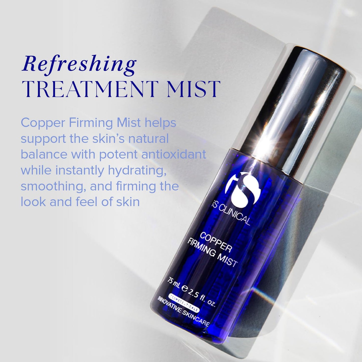 iS CLINICAL Copper Firming Mist; Tones and Firms Skin; Hydrating Mist; Good Setting Spray for Makeup