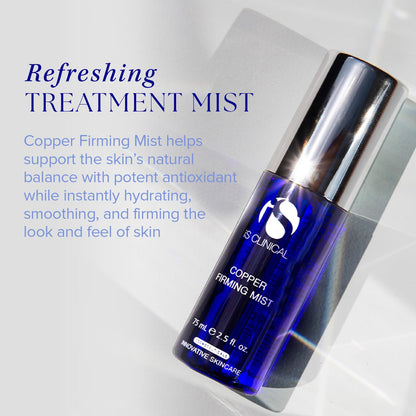 iS CLINICAL Copper Firming Mist; Tones and Firms Skin; Hydrating Mist; Good Setting Spray for Makeup