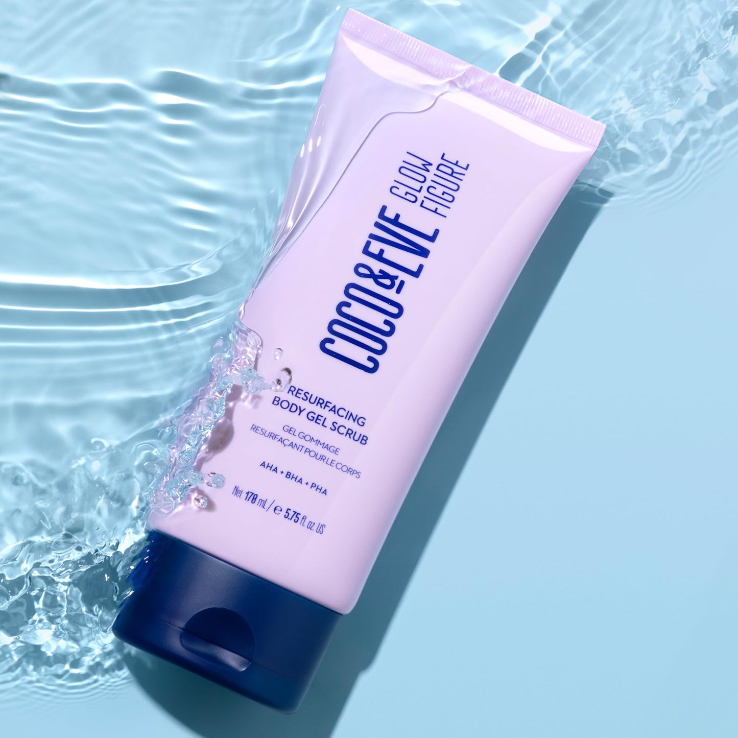 Coco & Eve Resurfacing Body Gel Scrub - Exfoliating Scrub with AHA, BHA for Smoothing, Brightening and Pre-Tan Prep. Improves Dry, Textured Skin, Uneven Tone. Suitable for Sensitive Skin (5.75 fl oz)