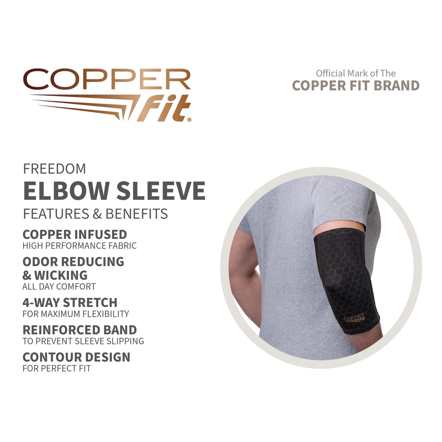 Copper Fit Freedom Elbow Compression Sleeve